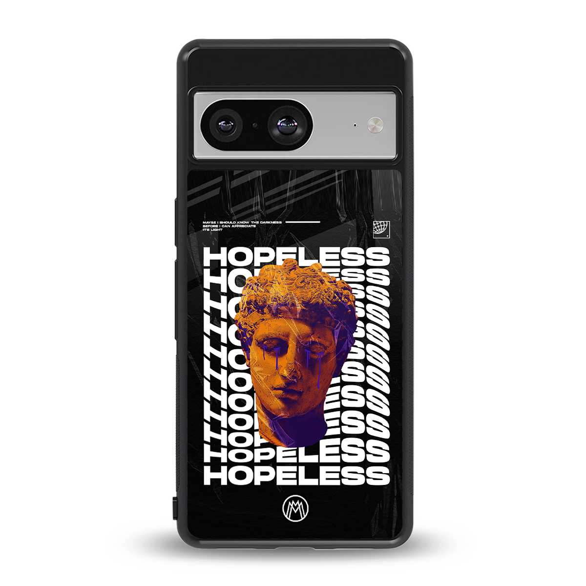hopeless greek back phone cover | glass case for Google Pixel 8