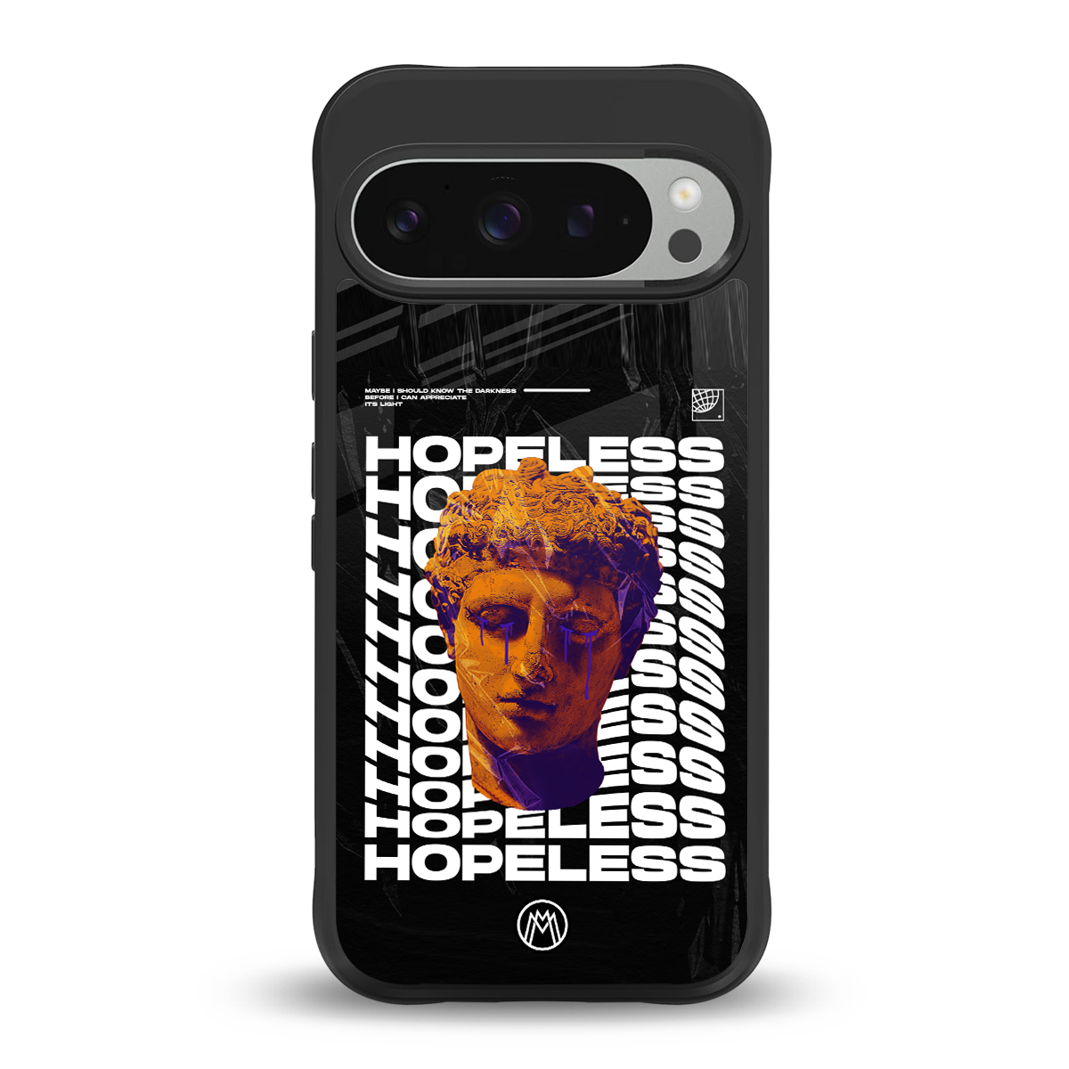 hopeless greek back phone cover | glass case for google pixel 9 pro xl