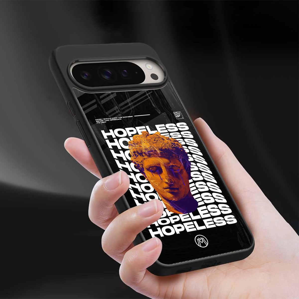 hopeless greek back phone cover | glass case for google pixel 9 pro