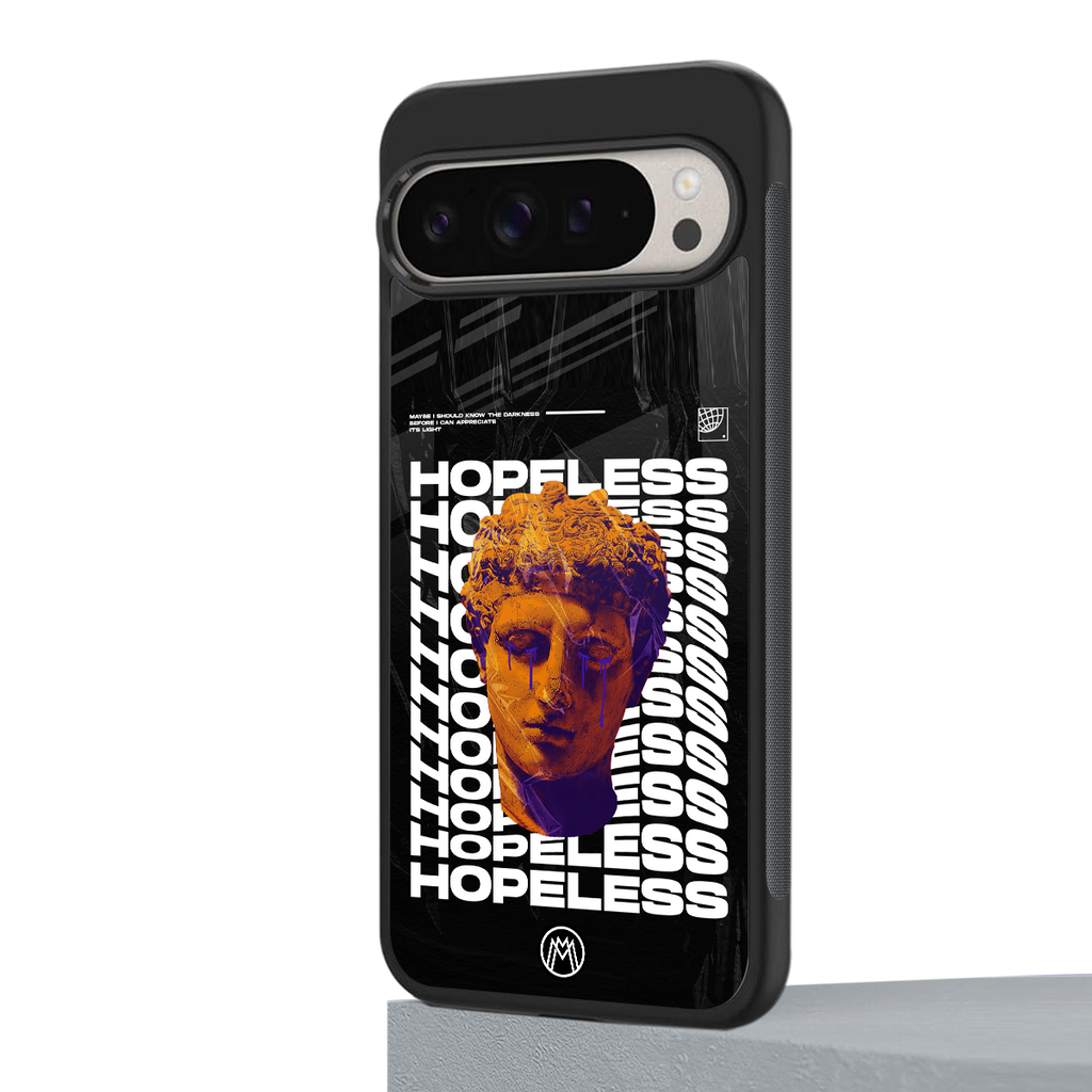 hopeless greek back phone cover | glass case for google pixel 9 pro