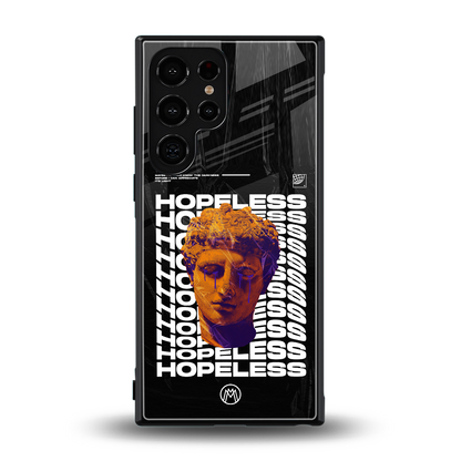 hopeless greek back phone cover | glass case for samsung galaxy s23 ultra
