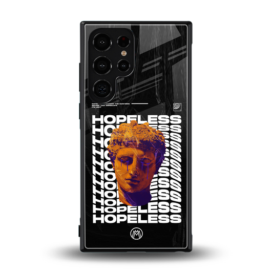 hopeless greek back phone cover | glass case for samsung galaxy s23 ultra