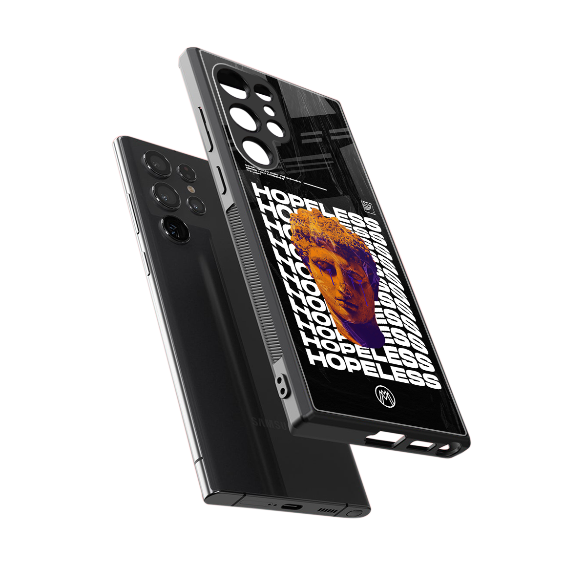 hopeless greek back phone cover | glass case for samsung galaxy s23 ultra