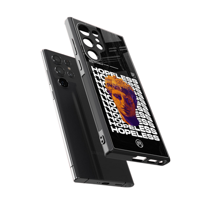 hopeless greek back phone cover | glass case for samsung galaxy s23 ultra