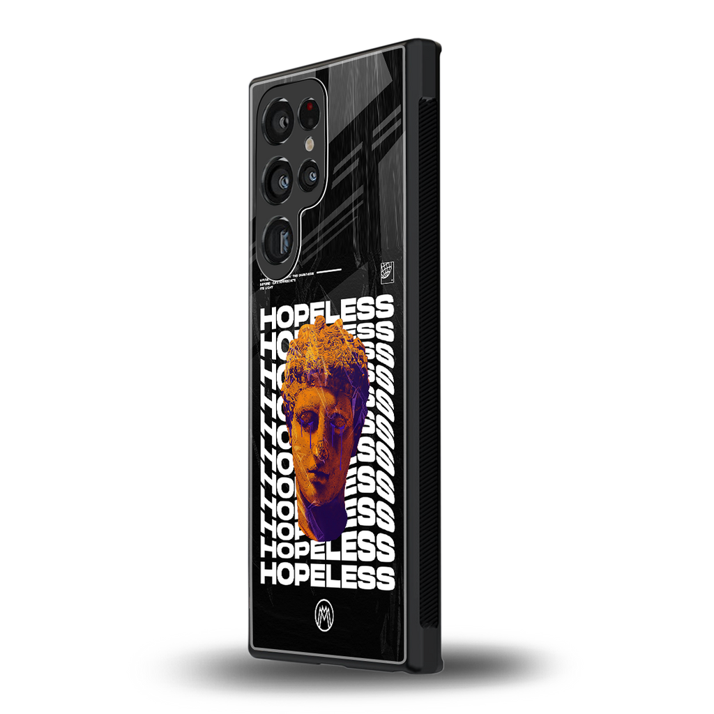 hopeless greek back phone cover | glass case for samsung galaxy s23 ultra