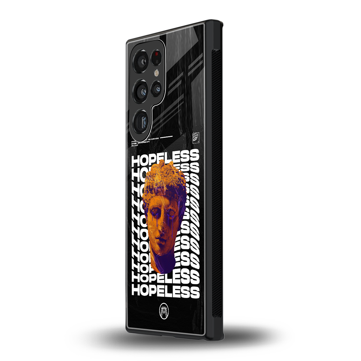hopeless greek back phone cover | glass case for samsung galaxy s23 ultra