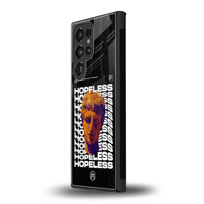 hopeless greek back phone cover | glass case for samsung galaxy s23 ultra