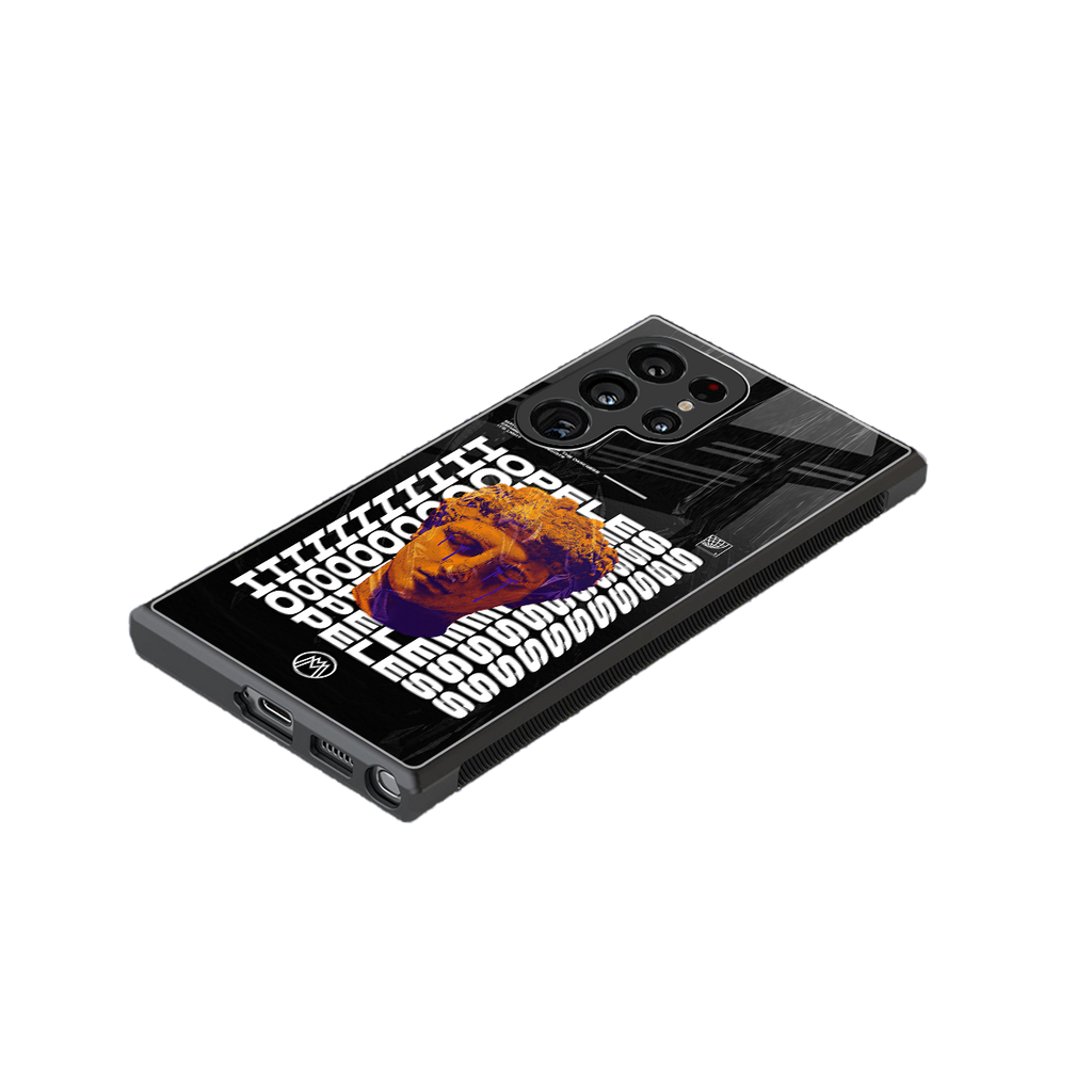 hopeless greek back phone cover | glass case for samsung galaxy s23 ultra