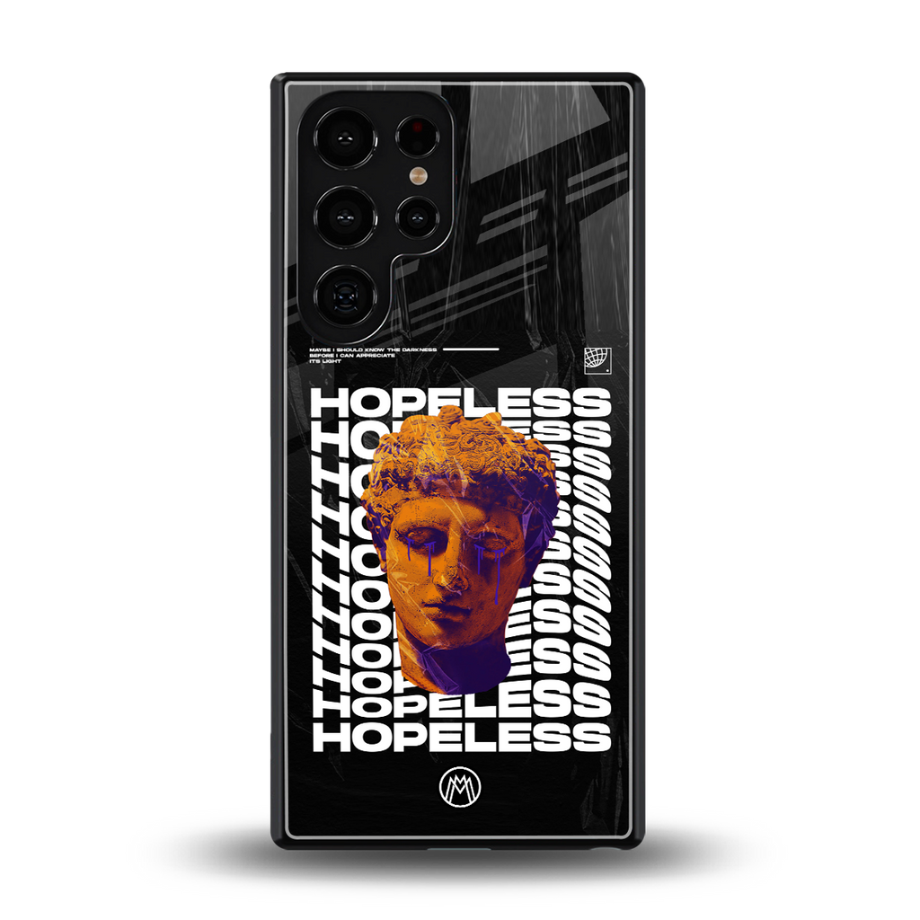 hopeless greek back phone cover | glass case for samsung galaxy s25 ultra