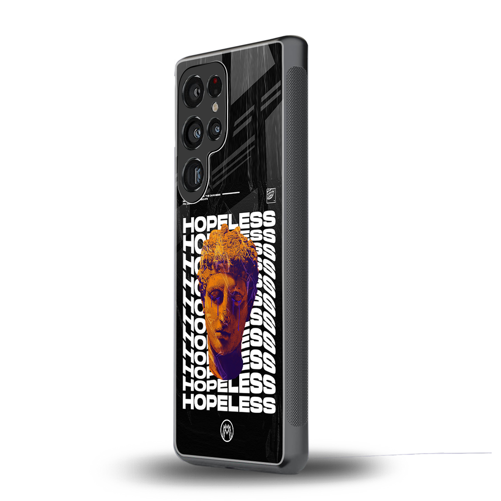 hopeless greek back phone cover | glass case for samsung galaxy s25 ultra