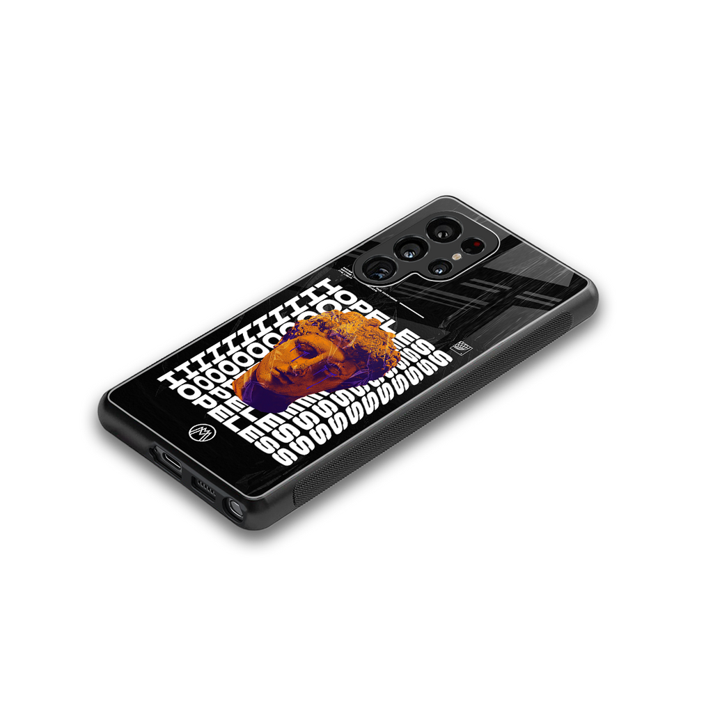 hopeless greek back phone cover | glass case for samsung galaxy s25 ultra
