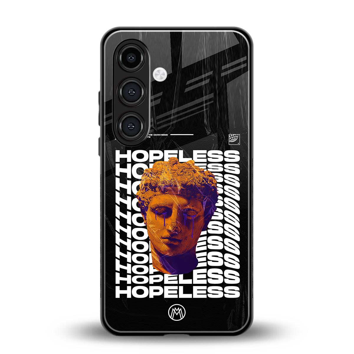 hopeless greek back phone cover | glass case for samsung galaxy s24 plus