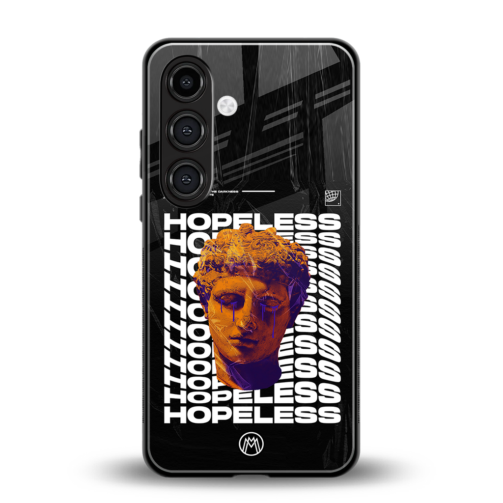 hopeless greek back phone cover | glass case for samsung galaxy s24 fe