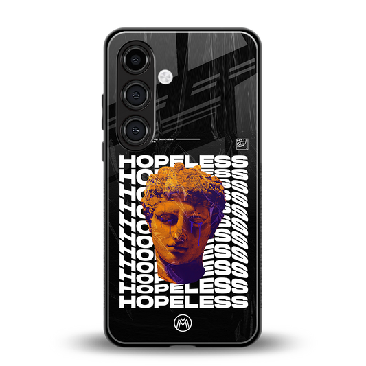 hopeless greek back phone cover | glass case for samsung galaxy s24 fe