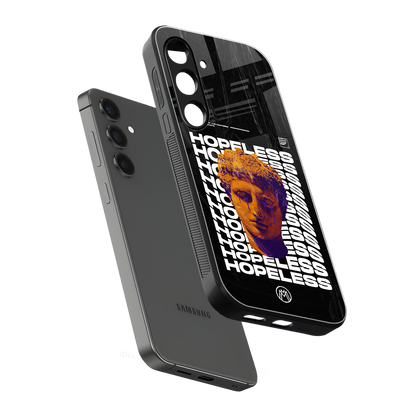 hopeless greek back phone cover | glass case for samsung galaxy s24 plus