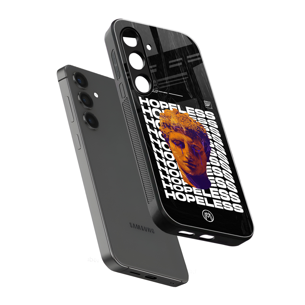 hopeless greek back phone cover | glass case for samsung galaxy s24 fe