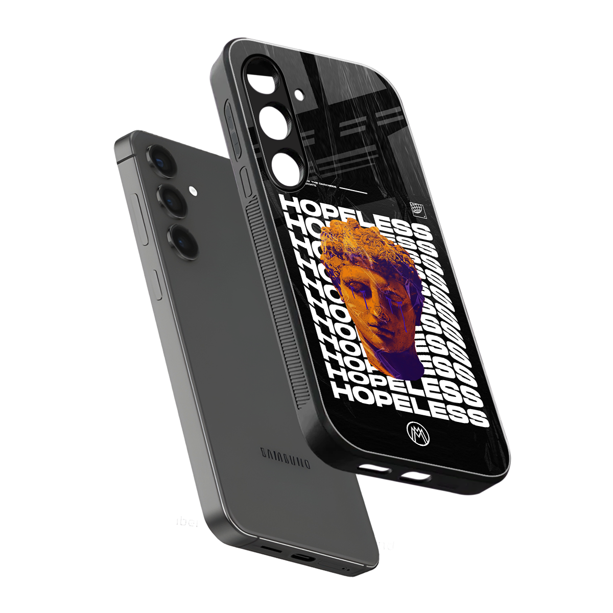 hopeless greek back phone cover | glass case for samsung galaxy s24 fe