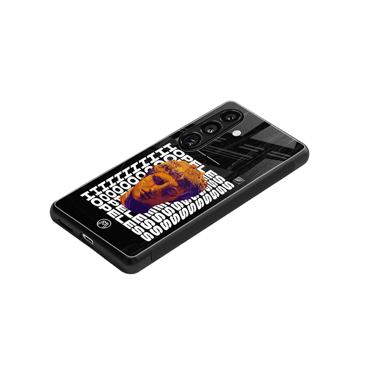 hopeless greek back phone cover | glass case for samsung galaxy s24 fe
