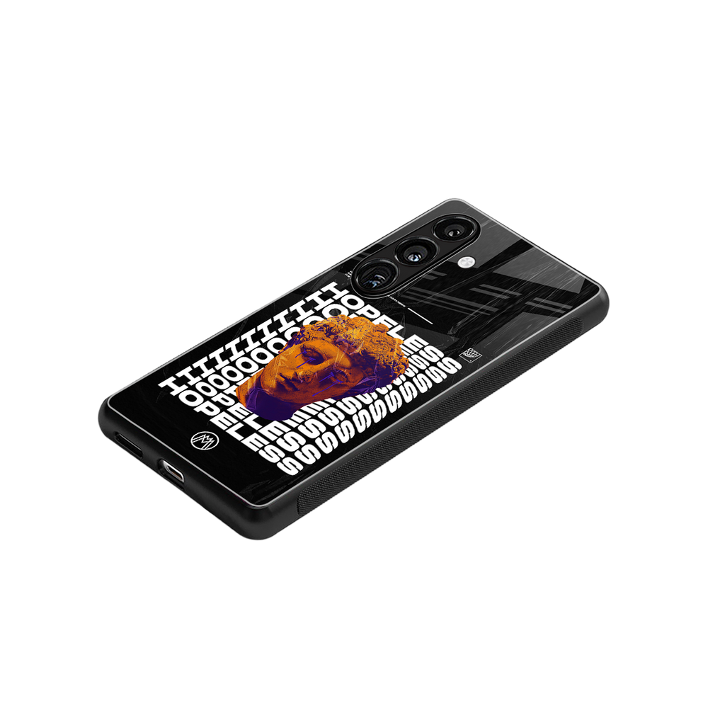 hopeless greek back phone cover | glass case for samsung galaxy s25 plus