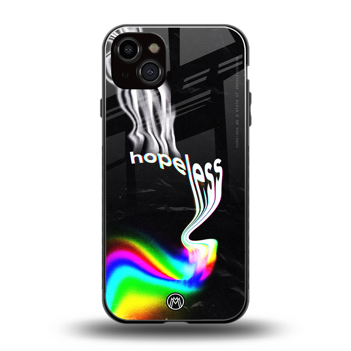 hopeless back phone cover | glass case for iphone 15 plus