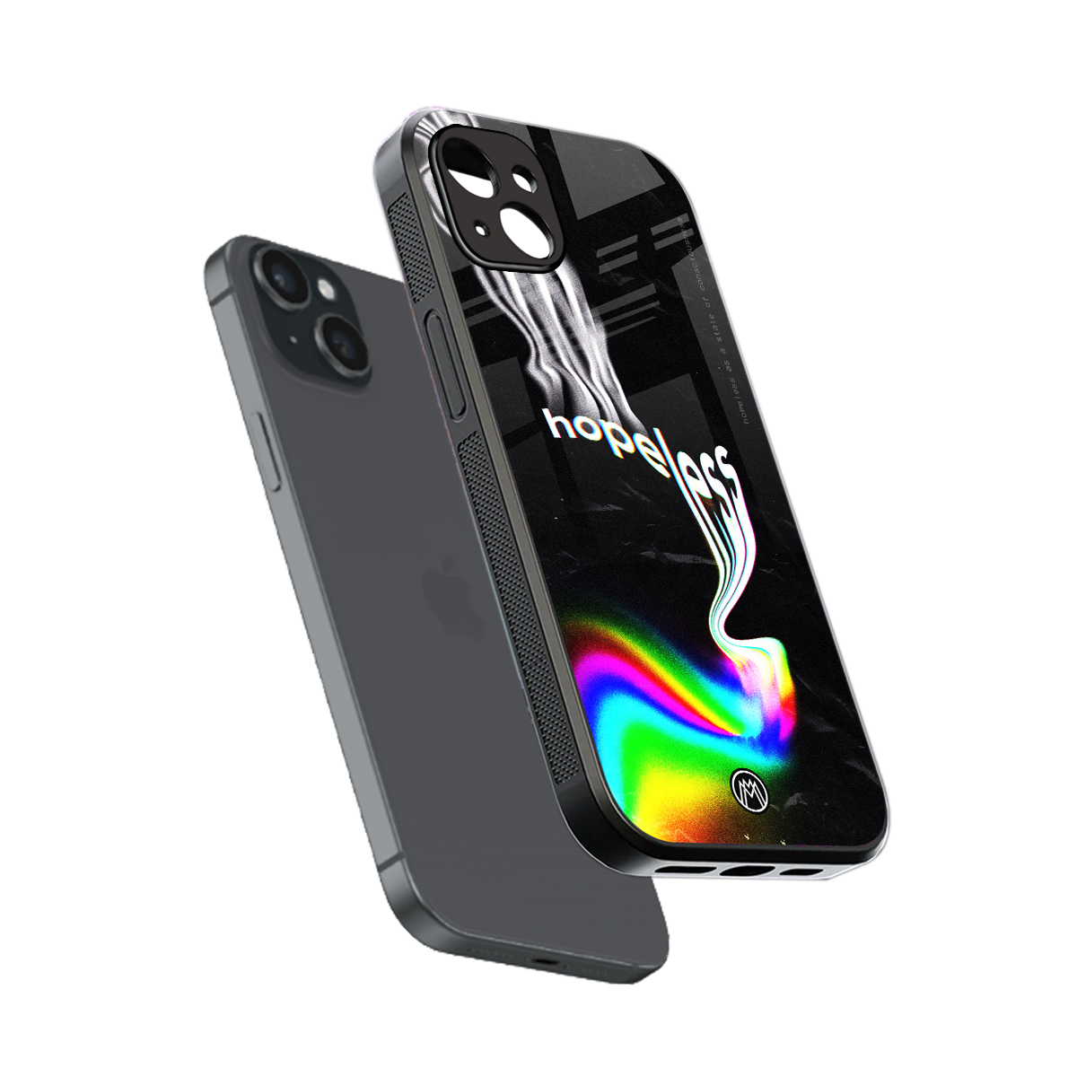 hopeless back phone cover | glass case for iphone 15 plus