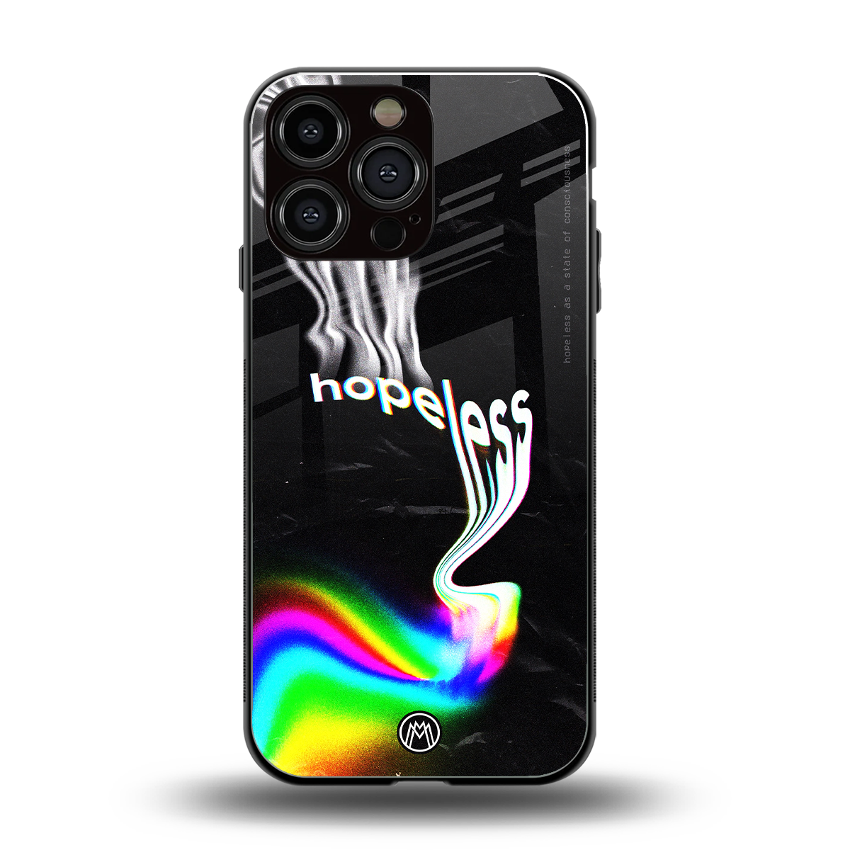 hopeless back phone cover | glass case for iphone 16 pro max