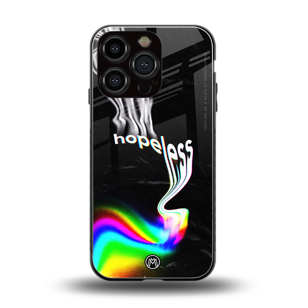hopeless back phone cover | glass case for iphone 16 pro