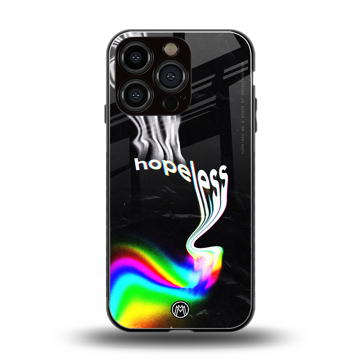 hopeless back phone cover | glass case for iphone 16 pro