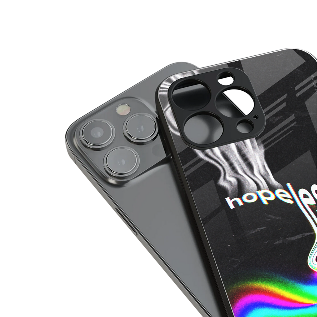 hopeless back phone cover | glass case for iphone 16 pro