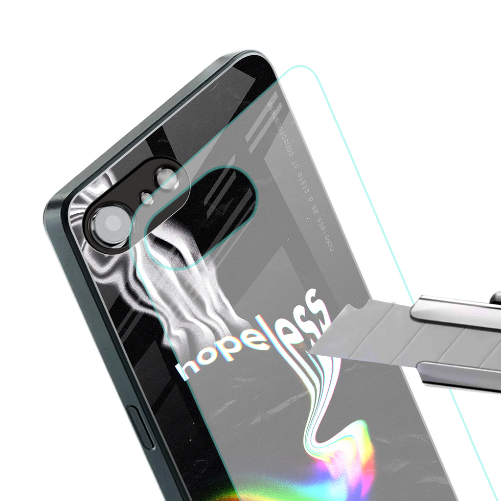 hopeless back phone cover | glass case for iphone 16e