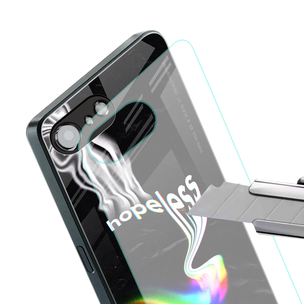 hopeless back phone cover | glass case for iphone 16e