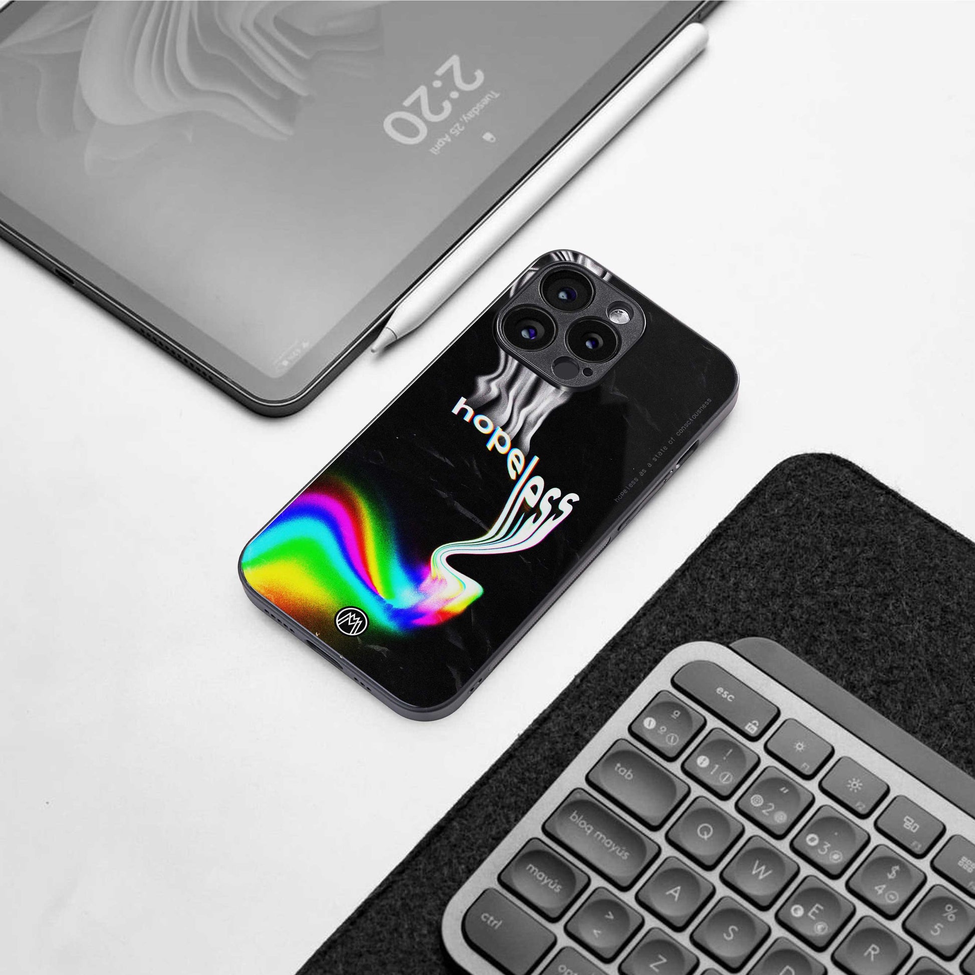 hopeless back phone cover | glass case for iphone 13 pro max