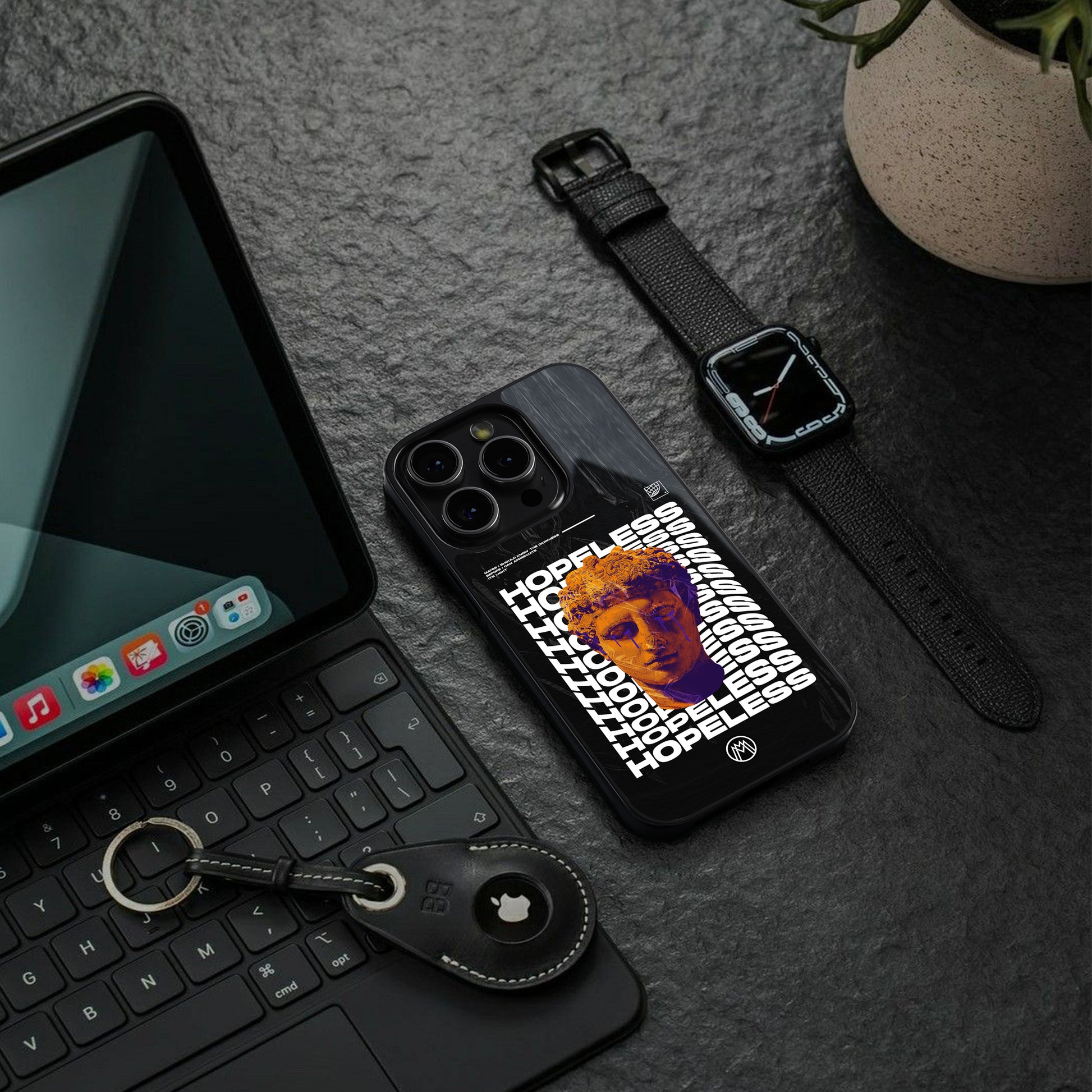 hopeless greek back phone cover | glass case for google pixel 9 pro xl