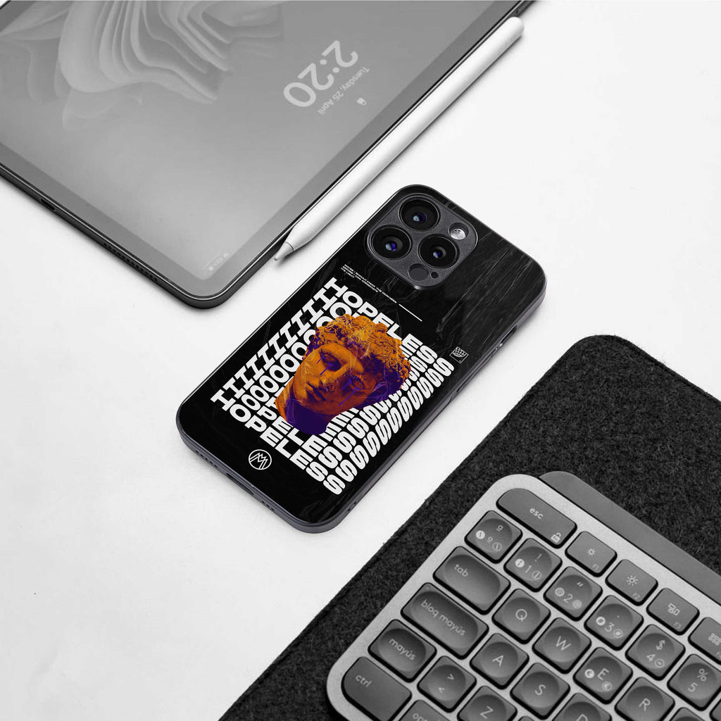hopeless greek back phone cover | glass case for iphone 14 pro max