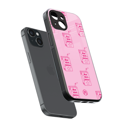 hot girl juice back phone cover | glass case for iphone 13 mini