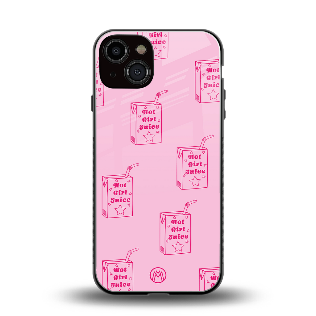 hot girl juice back phone cover | glass case for iphone 13