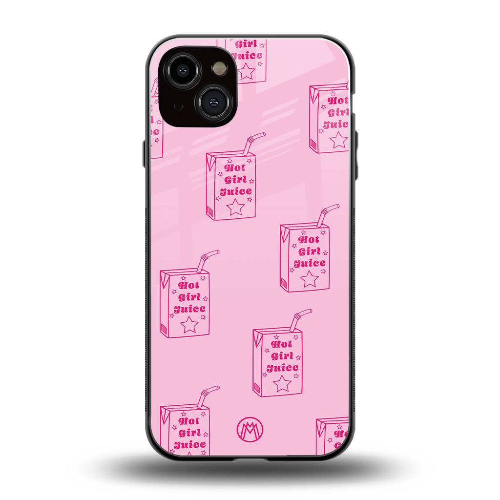 hot girl juice back phone cover | glass case for iphone 14 plus