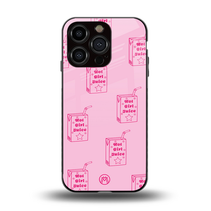 hot girl juice back phone cover | glass case for iphone 14 pro
