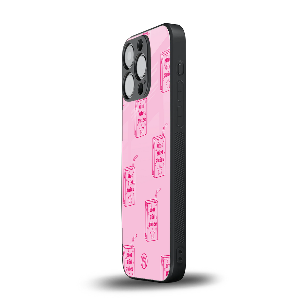 hot girl juice back phone cover | glass case for iphone 14 pro