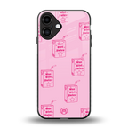 hot girl juice back phone cover | glass case for iphone 16 plus