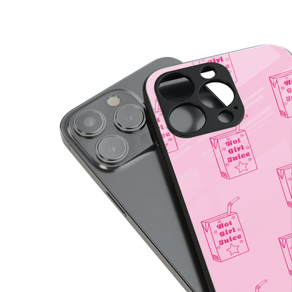 hot girl juice back phone cover | glass case for iphone 15 pro max