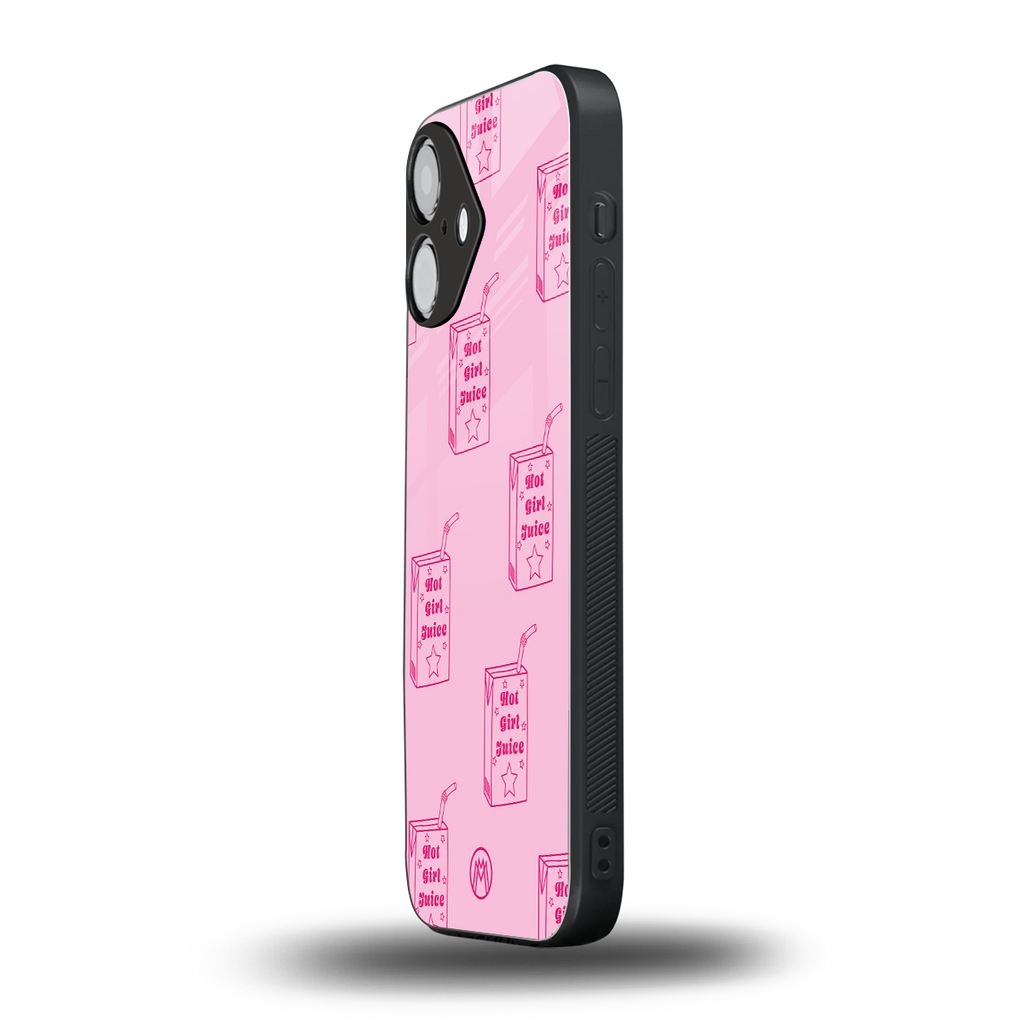 hot girl juice back phone cover | glass case for iphone 16