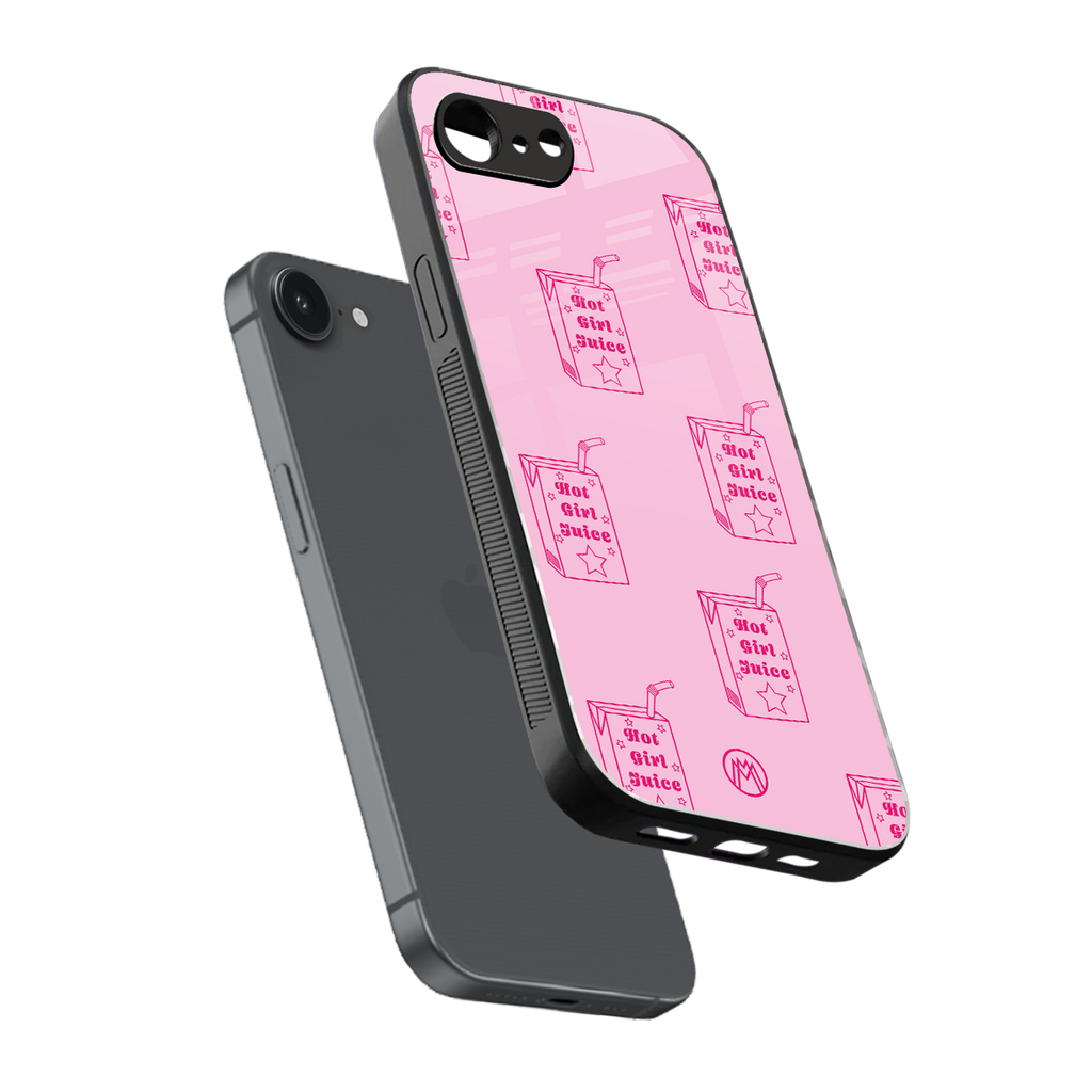 hot girl juice back phone cover | glass case for iphone 16e