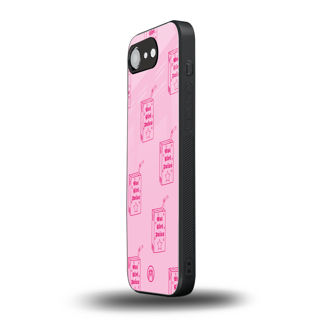 hot girl juice back phone cover | glass case for iphone 16e