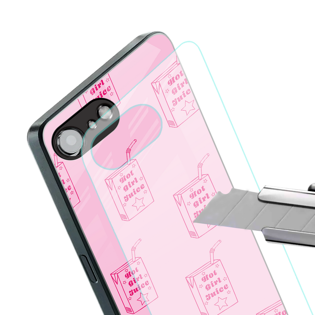 hot girl juice back phone cover | glass case for iphone 16e