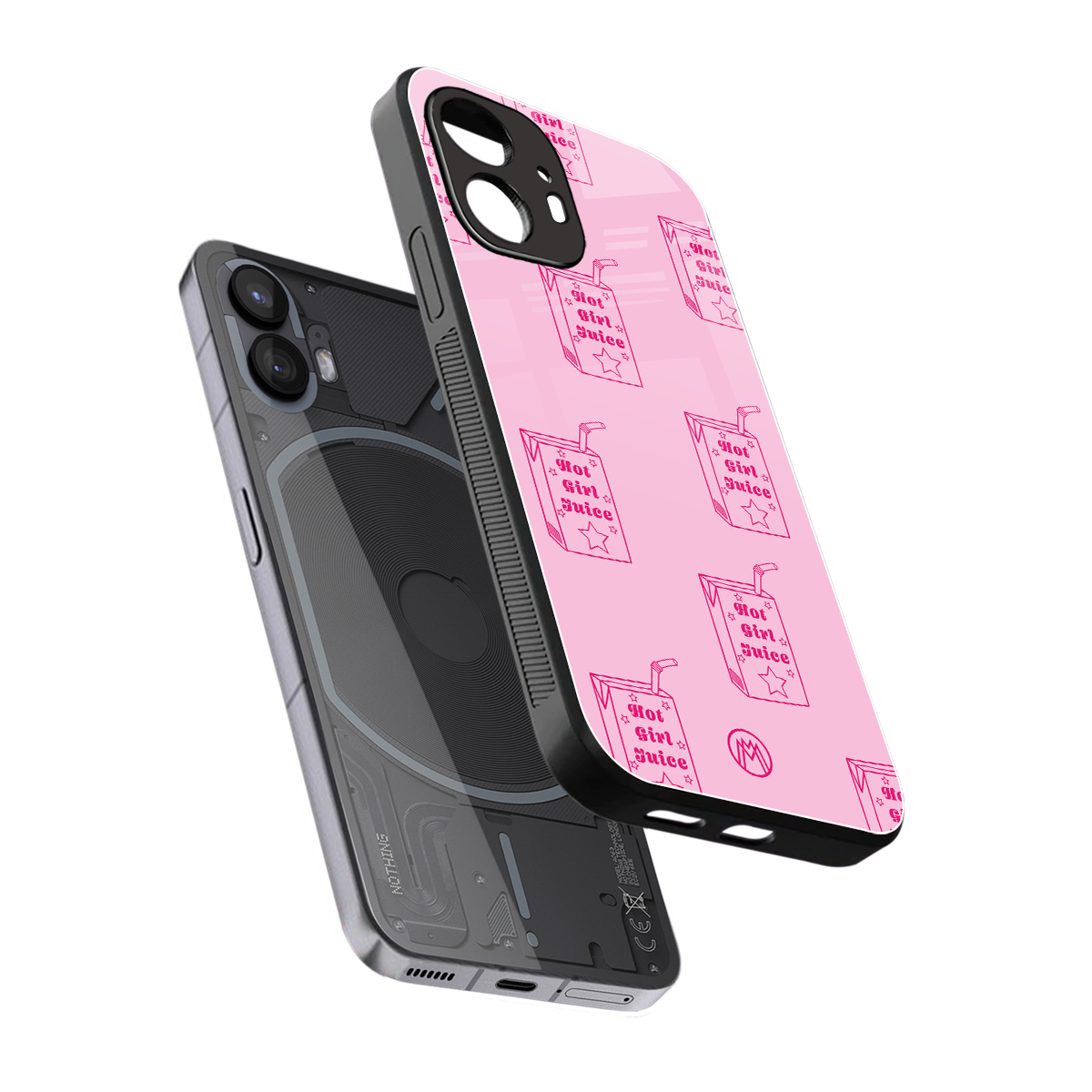 hot girl juice back phone cover | glass case for nothing phone 2