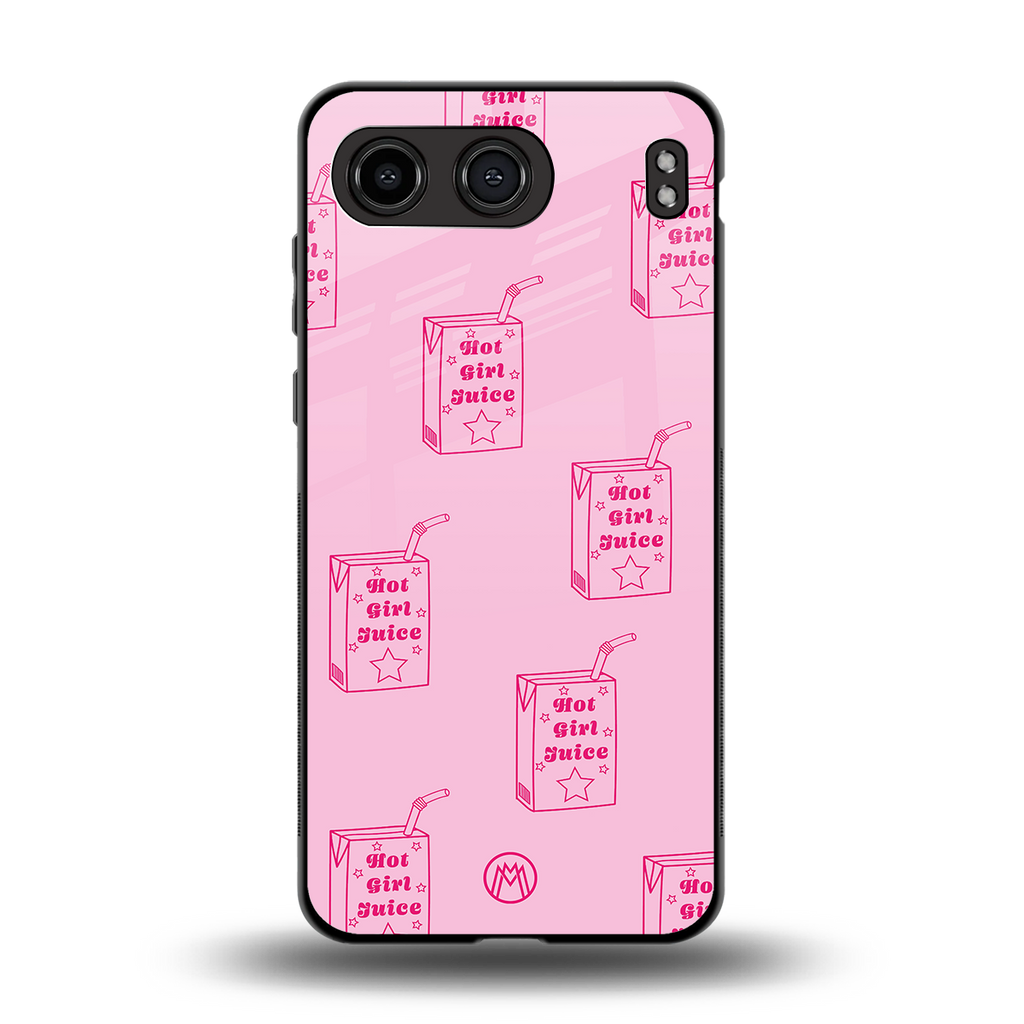 hot girl juice back phone cover | glass case for oneplus nord 4
