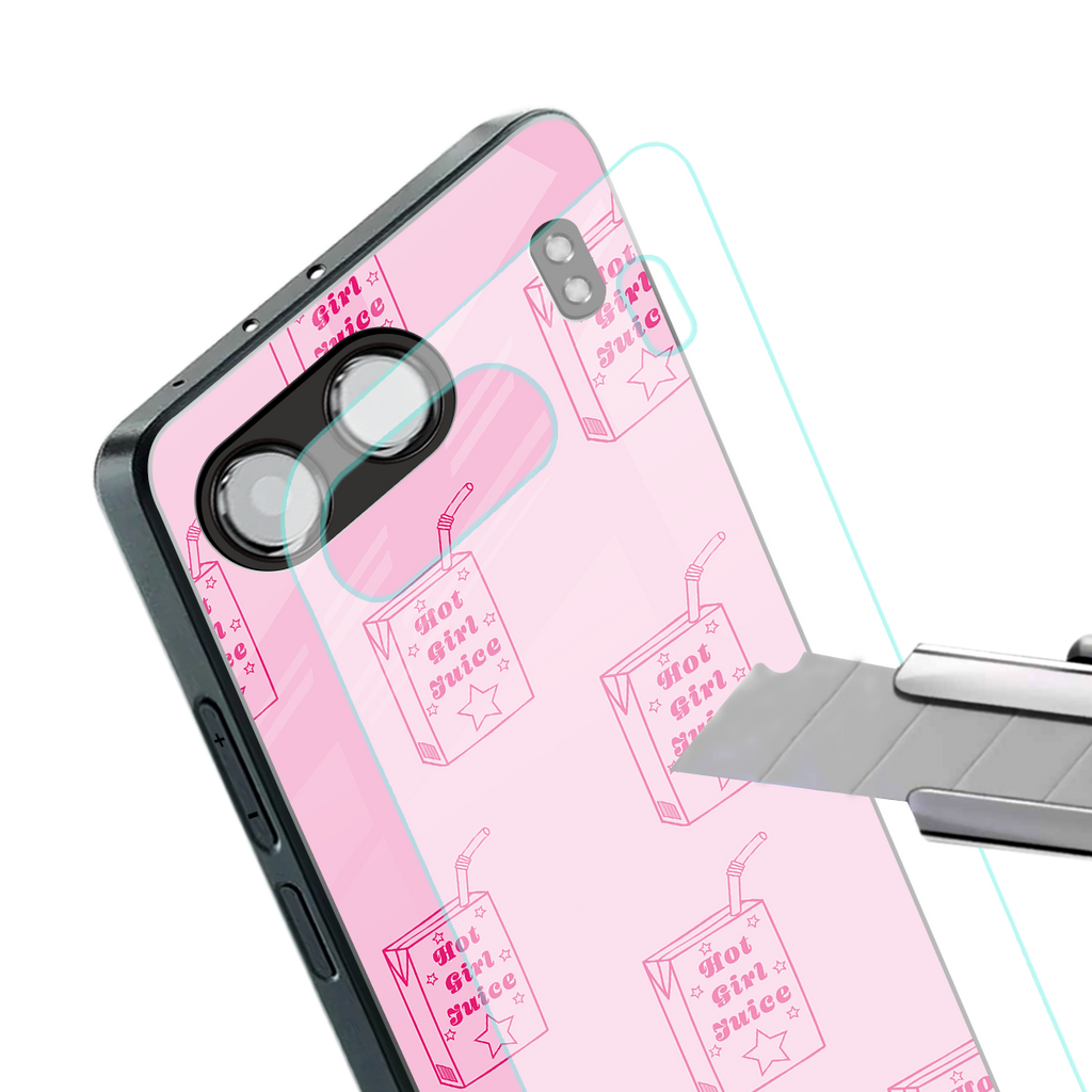 hot girl juice back phone cover | glass case for oneplus nord 4