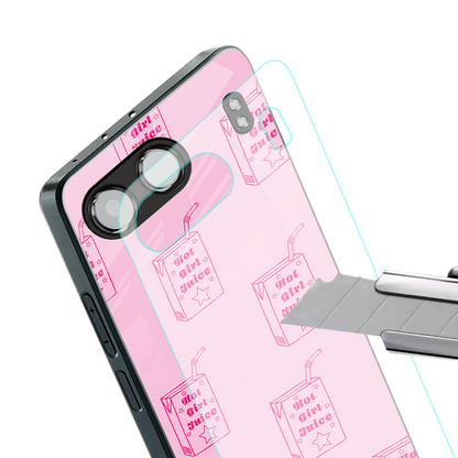 hot girl juice back phone cover | glass case for oneplus nord 4
