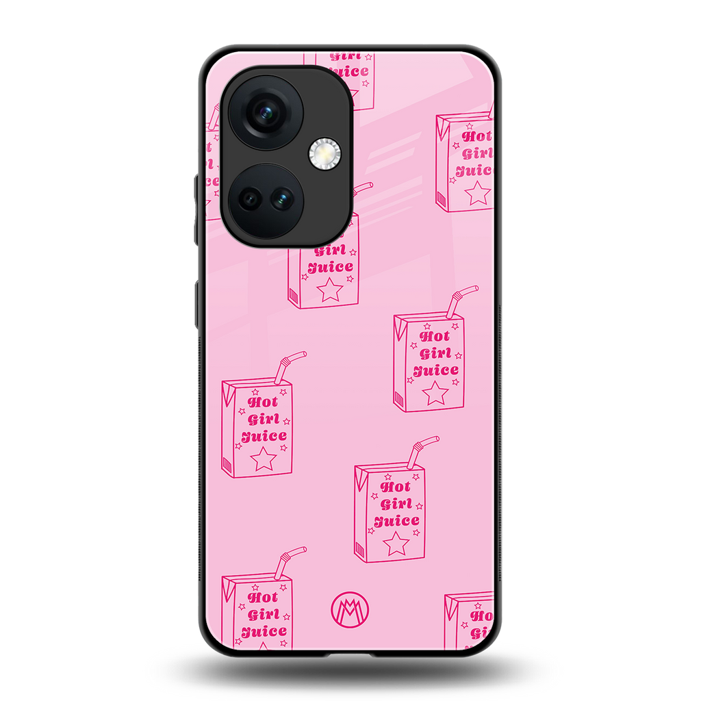 hot girl juice back phone cover | glass case for oneplus nord ce 3